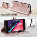 Wallet Case for iPhone 7 Plus/iPhone 8 Plus with Card Holder/Slot,PU Leather Flip Folio Shell [Magnetic Closure][Wrist Strap][Kickstand] Shockproof Cover Fit iPhone 7 Plus / 8 PlusRose Gold