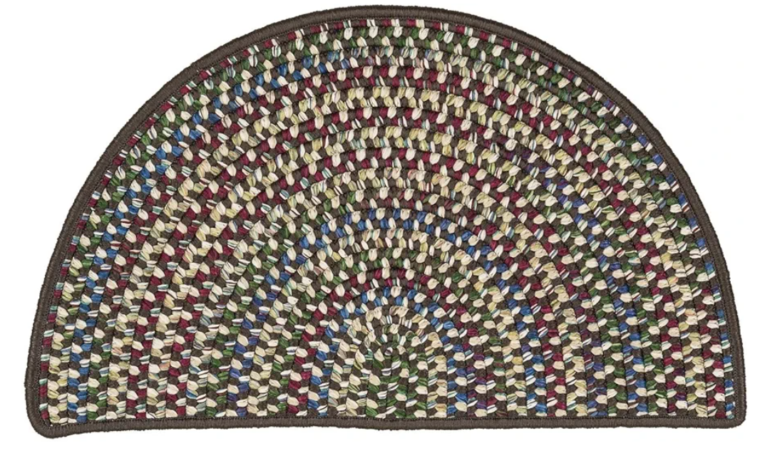 Colonial Mills Farmhouse Braided Hearth Area Rug, 18 x 2ft6, Brown