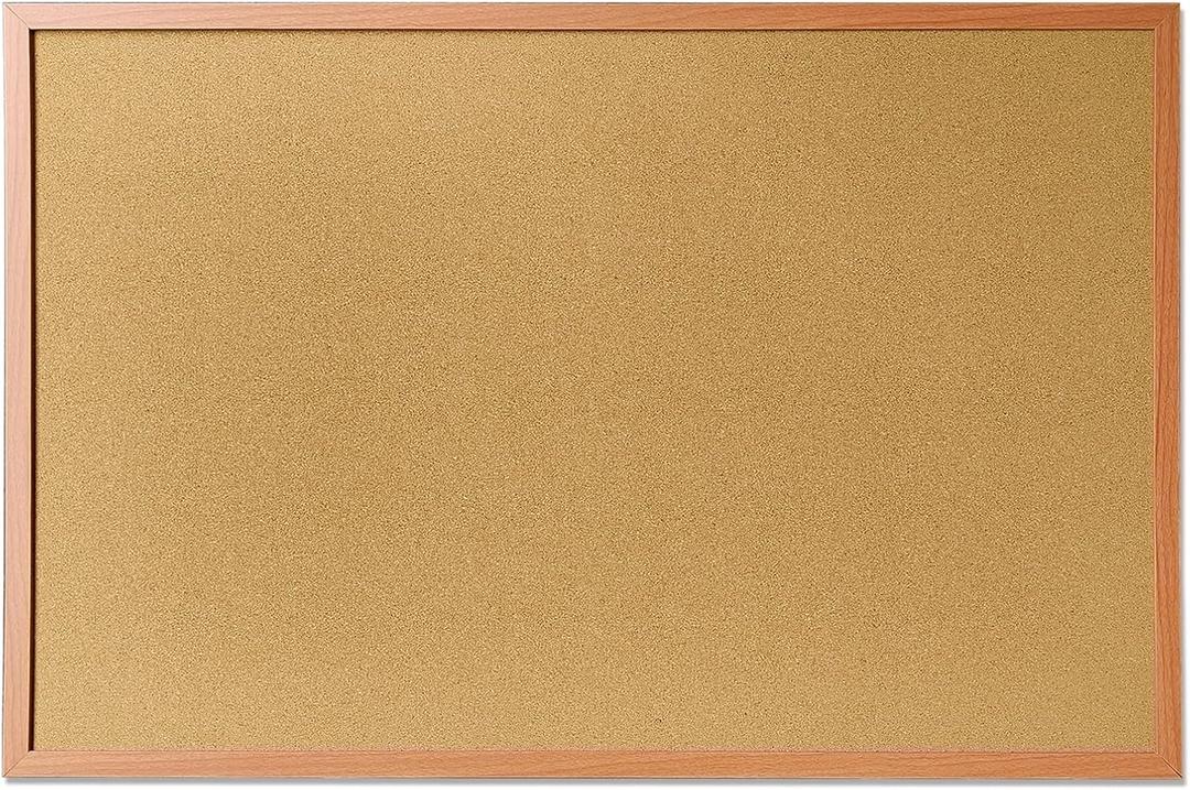 Cork Bulletin Board for Wall - 36 x 24 Bulletin Board Wall Mounted Wood Frame Message Board pin Board for School,Office and Home