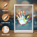 FANTASTIC HOUSE Christmas Gifts for Grandma, Grandma Gifts Birthday from Granddaught Grandson Grandchildren, Family Handprint kit with Light, White Color