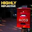 ASSURED SIGNS 3 Inch REFLECTIVE Mailbox Numbers for Outside - 5 Complete Sets 0-9 Numbers - Self Adhesive Vinyl Stickers for Mailbox - Weatherproof White Address Number Decals