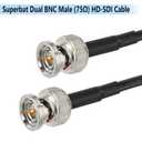 Superbat 3G/6G HD SDI Cable BNC Cable 3ft Thin Short (Belden 1855A) Supports HD-SDI/3G-SDI/4K/8K Camera Recorder Precision SDI Video Cable (2pcs)