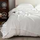 AmyHomie Cooling Waffle Blanket King Size, 100% Rayon Derived from Bamboo, Cool Summer Blanket for Hot Sleepers Comfy Lightweight Soft Blankets for All Seasons (White, 108x90in)
