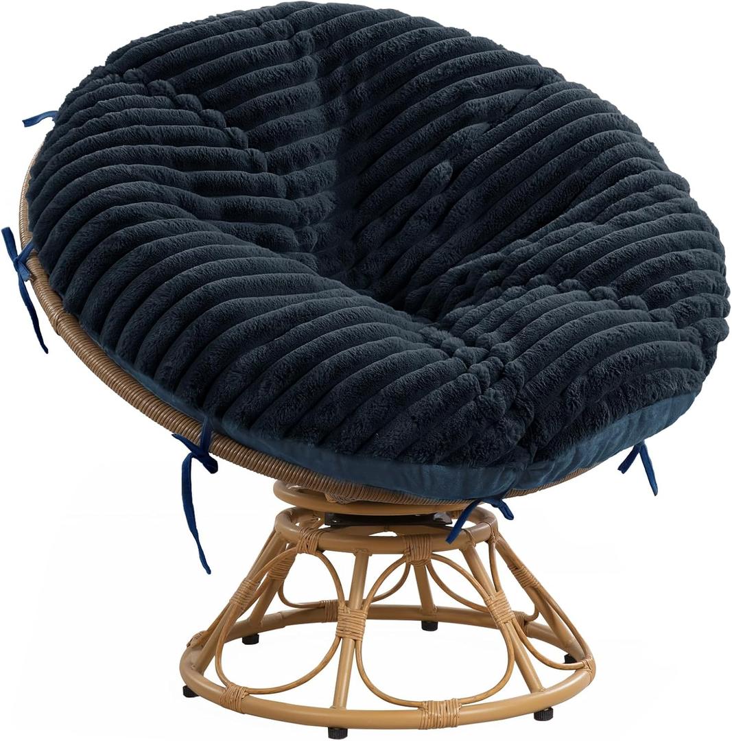 HOMBYS Fluffy Shaggy 50x 50, Navy Blue