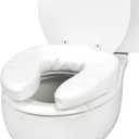 DMI Raised Toilet Seat Toilet, Toilet Seat Riser, Seat Cushion and Toilet Seat Cover to Add Extra Padding to the Toilet Seat while Relieving Pressure, 2 Inch Pad, White