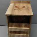 Owl House Cedar - Prebuilt Barn & Screech Owl Nesting Box - Easy Hang & Clean - Wood Shavings & Screws Included