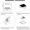 4 in 1 Bathroom Exhaust Fan with Heater, 190 CFM Bathroom Exhaust Fan with Light, 1800W Heating Power, 1.0 Sone Bath Fan with Light, Heating, Ventilation, Remote Control, UL Listed