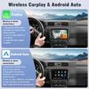 Android Car Stereo for Honda CRV 1997 1998 1999 2000 2001 Manual AC 2G+64G with Carplay Android Auto Mirror Link 9 inch Touchscreen with GPS Navigation WiFi 26UI Bluetooth FM Backup Camera