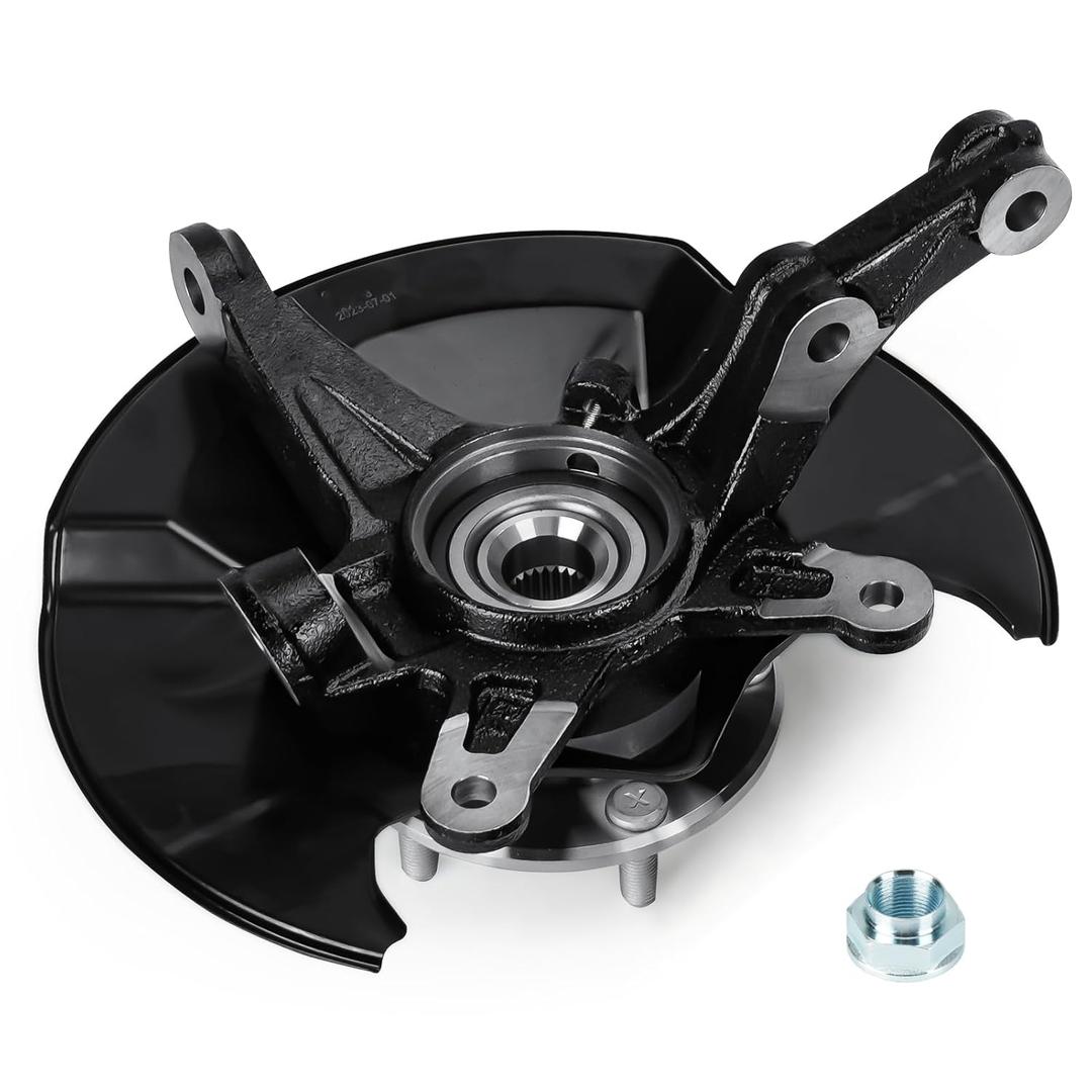 Front Steering Knuckle & Wheel Bearing Hub Assembly for Honda Civic 2006 2007 2008 2009 2010 2011, without Si Model, 698-451 698451 44300SNA952 44300TR0951, Left Driver Side (Front Left)