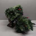 Decoway 4ft Christmas Tree Pre-lit Artificial Trees for Entrances with Gold Pot Base, Flocked Snow 70 Warm White Led Lights, For Entrance, Home Decorations Holiday Decor