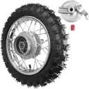 2.5-10 10" Rear Wheel Tire and Rim 1.4 x 10 And Drum Brake With 12mm Bearing for 50/70/90/110cc BBR50 DRZ70 TTR50 CRF50 PW50 TTR50 Chinese SSR Dirt Pit Bike ATVs, 2.50-10 with Drum Brake