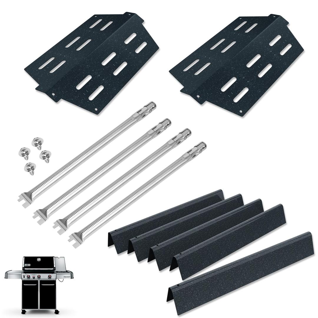 SafBbcue Genesis E330 Grill Replacement Parts 7621 Flavorizer Bars 65505 Heat Deflectors for Weber Genesis Weber Genesis E310 S330 EP330 Grill Parts Sear Burner Front Control