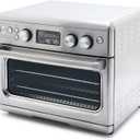 GreenPan 13-in-1 Elite Countertop Convection Oven and Air Fryer, PFOA and PFAS-Free Ceramic Tray and Pizza Pan, Adjustable Racks, Multifunction Presets, Toaster, Bake Broil Roast, Stainless Steel (Silver)