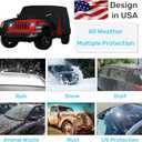 7 Layers Car Cover Custom Fit Jeep Wrangler 2 Door JK JL CJ YJ TJ Sahara 1987-2025, Heavy Duty Waterproof All Weather Full Exterior Cover Outdoor Protection with Door Zipper & Cotton, Black