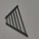 Triangle Drain Rack, Triangle Above Sink, Collapsible Sink Rack, Folding Corner Drainer Rack Silicone Sponge Holder Roll Up Kitchen Organization for Drying Dishes Fruits Vegetables (Dark Gray)