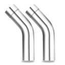 LCGP 3.5"OD 2 Pcs 90 Degree Exhaust Tube Made of High Quality Stainless Steel DIY Exhaust Pipe