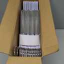 Amazon Basics Plastic Kids Clothes Hangers, Non-Slip 30-Pack, White And Black, 12.8 L x 8 W x 0.2 T Inch