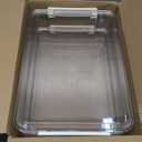 Citylife 2 PCS 6 Qt Plastic Storage Bins with Lids and Latches, Portable Stackable Storage Bins, Clear Plastic File Box for Organizing A4 Paper, Letters, Documents, Art Supplies, and Crafts (2 Packs-Large)