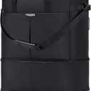 Large Capacity Rolling Duffle Bag with Detachable Wheels,Expandable Foldable Suitcase for Travel,Collapsible Luggage Duffel Overnight Weekend Bags without Telescoping Handle