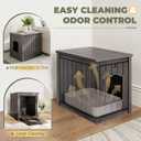 Cat Litter Box Enclosure, Enclosed Cat Litter Box Raised Floor, Openable Front Door Outdoor Cat House Weatherproof, Easy to Clean, Black
