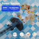Handheld Spa Hot Tub Vacuum- Cordless Small Above Ground Pool Cleaner with 2 Brush Heads, 90 Mins Running Time, 12 Gallons/Min Powerful Suction, Ideal for Cleaning Debris and Sand Underwater, Black