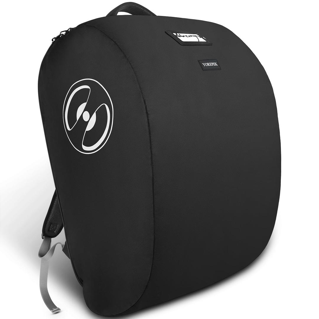 YOREPEK Padded Car Seat Travel Bag for Airplane, Compatible with Doona Car Seat Stroller, Infant Car Seat Bags with Lockable Zipper, Foldable Gate Check Stroller Bag Backpack for Baby Travel (Black)