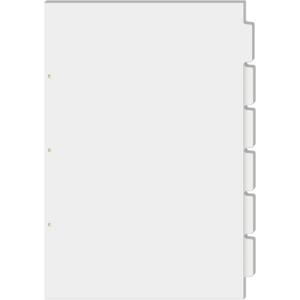 Chuangdi 24 Pcs 17 x 11 Inches White Binder Dividers 6 Tabs 3 Hole Punch Printable Dividers Extra Long Legal Size Ring Binder Writable Erasable Heavyweight Paper Binder for Office Home