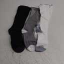 FITRELL 3 Pairs Compression Socks for Women and Men 20-30mmHg-Circulation Support Socks (Small-Medium, Black+white+grey)