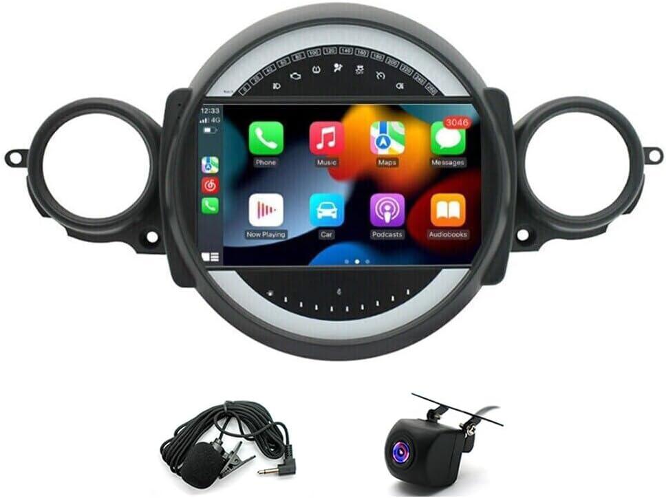 9" IPS Touchscreen Car Stereo Radio fit for Mini Cooper R56 2007 2008 2009 2010 2011 2012 2013 2014, Android Car Navigation Stereo Dash Kit Multimedia Player Navigation Unit