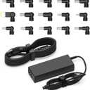 Hafiuege 90W Universal Laptop Charger Computer AC Adapter Compatible with HP Gateway Toshiba Acer ASUS Dell Lenovo Samsung, Monitor Power Cord with 15 Tips