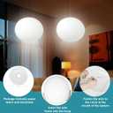 Rossesay 2 Sets Jumbo Round Paper Lanterns with Lamp Cord Cable White Hanging Paper Lanterns Chinese Japanese Pendant Hanging Lamp for Birthday Wedding Bridal Anniversary Party Decoration(30 Inch)