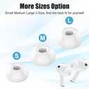 3 x Ear Tips for Galaxy Buds 3 Pro - Silicone Earbuds for Samsung Buds Pro 3, Compatible with Samsung Galaxy Buds Pro Replacement Accessories, L/M/S (3 Pairs) (White)