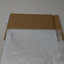 Glass Cutting Board 16"x12": Tempered Glass Kitchen Counter Protector - Durable- Scratch-Resistant, Heat-Proof - Design 2 - White Marble Effect