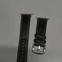 EDIMENS Leather Bands Compatible with Apple Watch 42mm 44mm, Genuine Leather Vintage Strap Classic Buckle Compatible with Apple iWatch Series 5/4/3/2/1, Sports&Edition Men & women, Classic Black