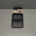 Edge Tray Bins 3 Pack Multi Use Storage for Kitchen and Office Non-Slip Rubber Bottom, Large Charcoal