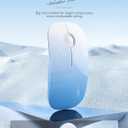 RAPIQUE Bluetooth Wireless Mouse - (BT5.1+USB) Dual Connectivity, Quiet Click, Low Power, and 1600 DPI, Portable Cordless Mouse for Laptop, MacBook Pro/Air, iPad (Gradient Sky Blue)