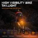 Bike Tail Light with Turn Signals USB Rechargeable Bike Turn Signals 120 Lumens Ultra Bright LED Turn Signals for Bicycle 5 Mode with 10PCS Safety Reflective Tape for Cycling Electronics