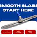 Bon Spring Steel Fresno Trowel 48 in. x 5 in. Round End Concrete Finishing Blade with Rock n Roll Adjustable Bracket, Universal Mounting System for Large Flatwork