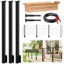 8-12ft Side Mount Cable Railing Post Kit for 36" Deck Railing System