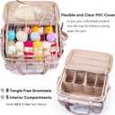 MYBAGZING Large Yarn Storage Bag,Crochet Bag Organizer,Yarn Bags for Crocheting,Crochet Storage Bag with Pockets for Crochet Hooks, Crochet Accessories,Knitting Bags,Gifts for Crocheters