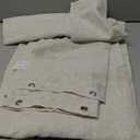 Linen Shower Curtain Beige, Fabric Boho Farmhouse Shower Curtains for Bathroom Cream Cotton Natural Cloth Liner Set 72" W x 78" L