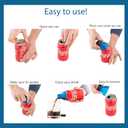 Reusable Soda Can Lids - 6-Pack Spill-Proof, Snap-On Covers for Freshness and Protection, Orange Can Toppers Set of 6