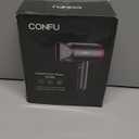 CONFU Ionic Blow Dryer 1600W, Portable Lightweight Fast Drying Negative Ion Hairdryer Blowdryer, 3 Heat Settings & Infinity Speed, with Diffuser and Concentrator Nozzle for Home & Travel (Grey)