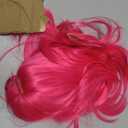 Hot Pink Bob Wigs with Bangs (Can Be Trimmed) Straight Short Wigs for Women Synthetic Pink Wig for Cosplay Women Funny Wig for Party Halloween Daily Anime Costume Events Wear