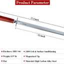 Sharpening Steel Knife Sharpener Rod Flat 12 Inches Honing Steel for Knives Red