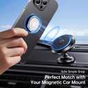 Syncwire Cell Phone Ring Holder Stand, 360 Degree Rotation Finger Ring Kickstand with Polished Metal Phone Grip for Magnetic Car Mount Compatible with iPhone, Samsung, LG, Sony - Silver