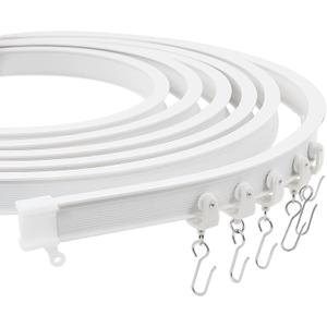 Premium Ceiling Curtain Track System, Flexible and Durable Design for Effortless Gliding, Ideal for Shower Window RV Room Dividers, Privacy and Home Dcor (9.8Ft)