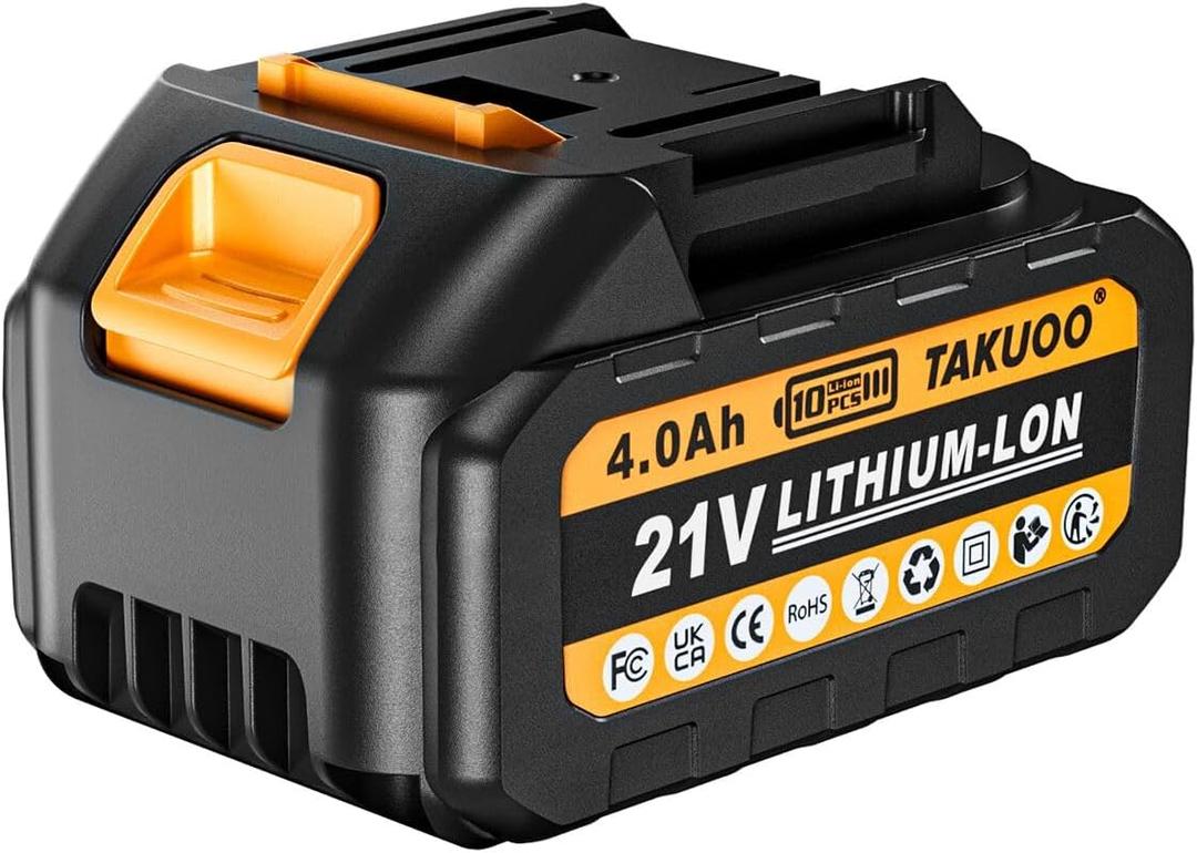 1 Pack 4.0 Ah Replacement Battery 21V Lithium Battery for 1/2 Inch Impact Wrench Cordless Tool