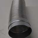 5" Inch Flexible Duct - 1.48 to 3.28 ft Length - Corrugated Aluminum Ducting Connector - Galvanized Steel End Sleeves - Washer and Dryer Exhaust Duct - Dust Collection Hose - Dryer Duct