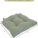 Arlee Micro Fiber Polyester Chair Pads, 2 Count (Pack of 1), Olive, 15L x 15W